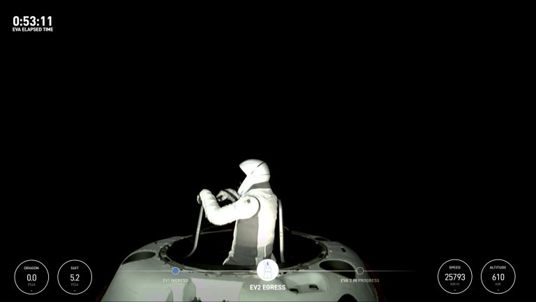 L&rsquo;équipage de la mission Polaris Dawn de SpaceX réalise sa première sortie commerciale dans l&rsquo;espace