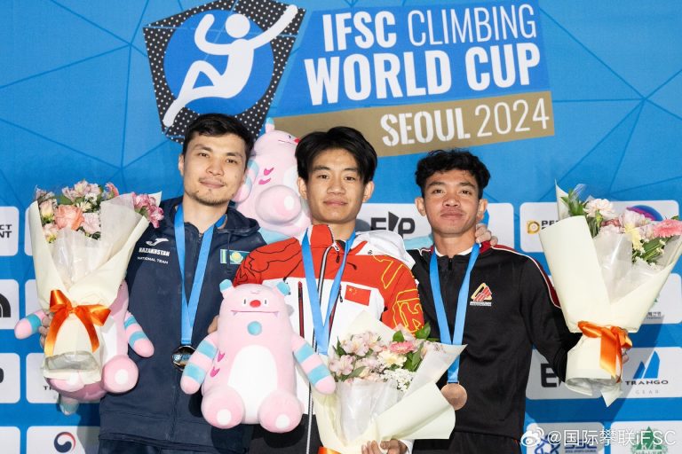 Des athlètes chinois remportent les épreuves de vitesse à la Coupe du monde d&rsquo;escalade à Séoul