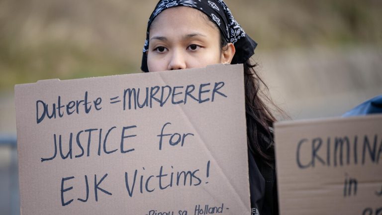 Former President Filipino Detterte in custody at the CPI