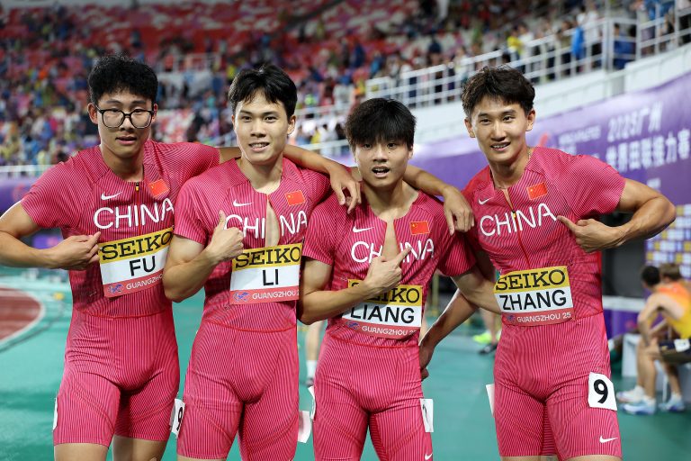 China bat le record national de 4x400m masculin aux relais d&rsquo;athlétisme mondial