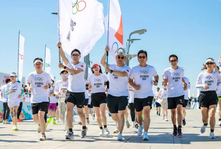 La journée olympique a préfacé en Chine avec une série d&rsquo;événements de fitness pour tous
