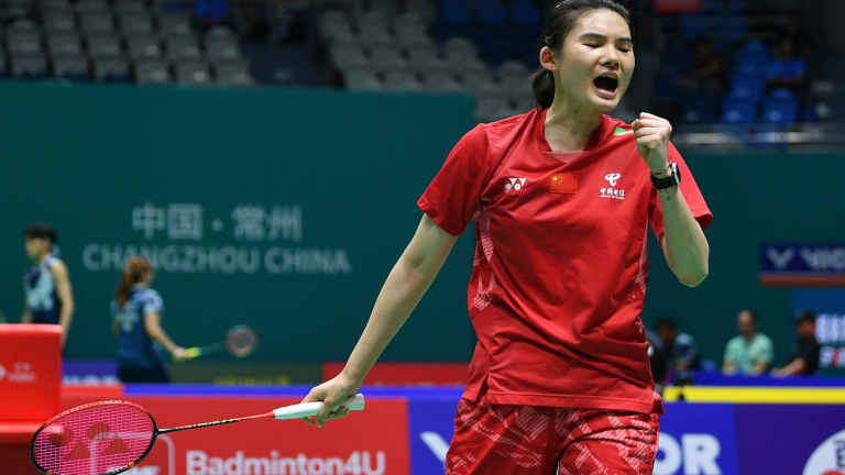 Les combats de Han en Chine pendant trois matchs pour avancer à BWF China Open