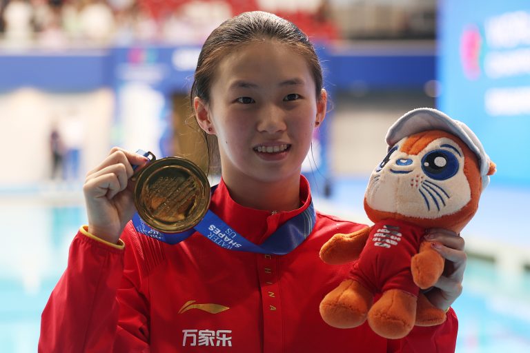Chen Yuxi gagne l&rsquo;or de la plate-forme de plongée de plongée pour femmes à Singapour Worlds