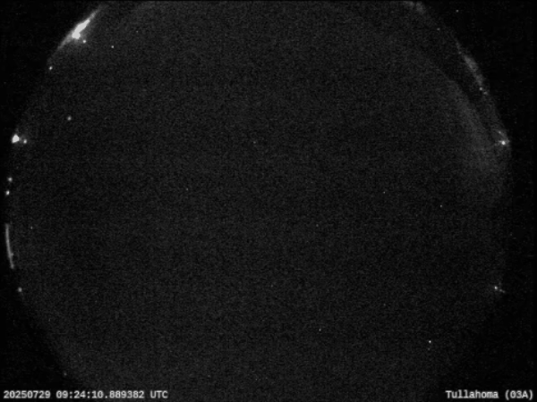 A Southern Delta Aquariids Meteor sur le sud du Tennessee, États-Unis, 29 juillet 2025. / NASA