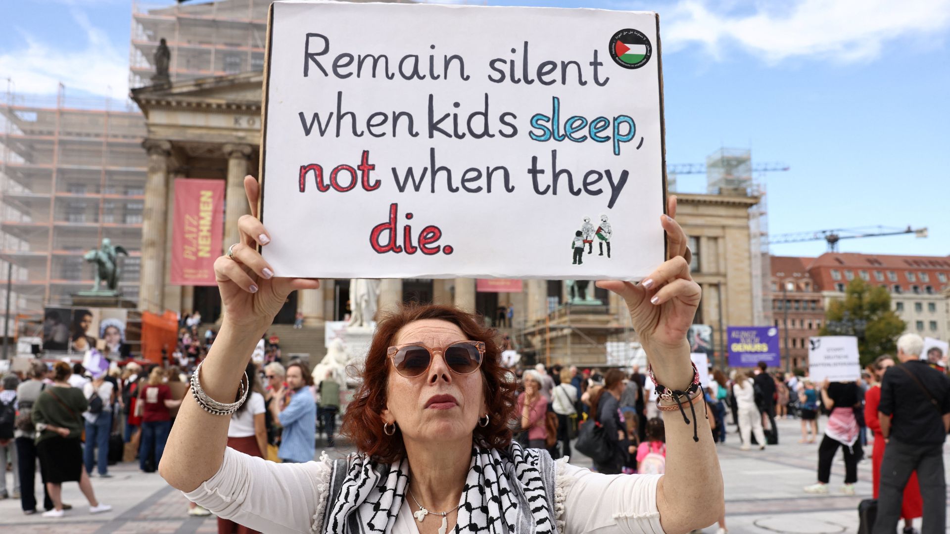 Malgré des protestations comme celles-ci en Allemagne, le gouvernement du pays ne reconnaîtra pas la Palestine. / Nadja Wohlleben / Reuters
