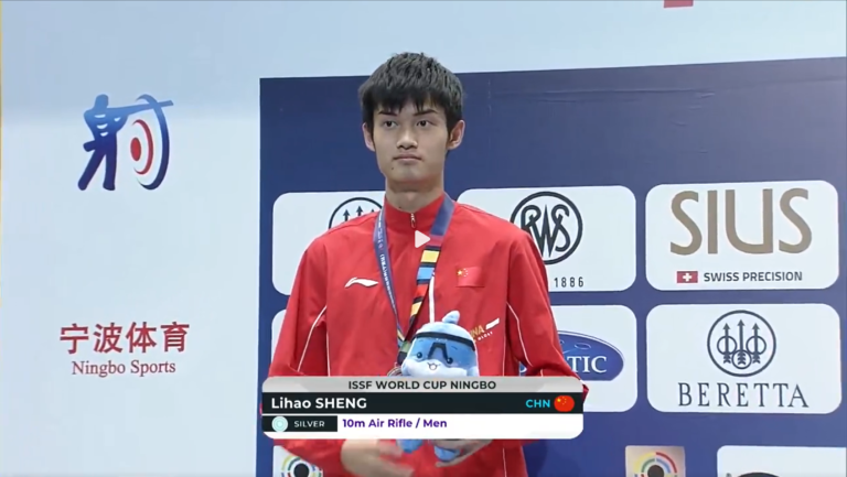 Sheng Lihao ajoute une autre argent pour la Chine à la Coupe du monde ISSF à Ningbo