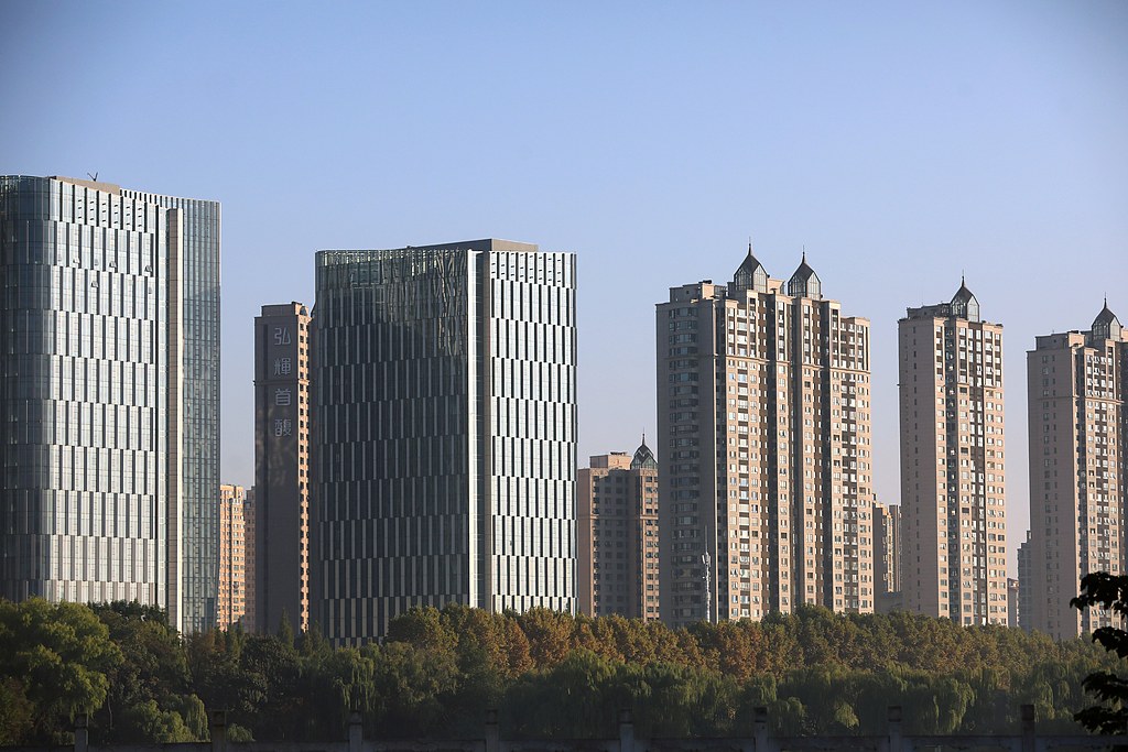 Une rangée de bâtiments immobiliers dans la ville de Huai'an, province du Jiangsu, Chine, 6 novembre 2024. / VCG