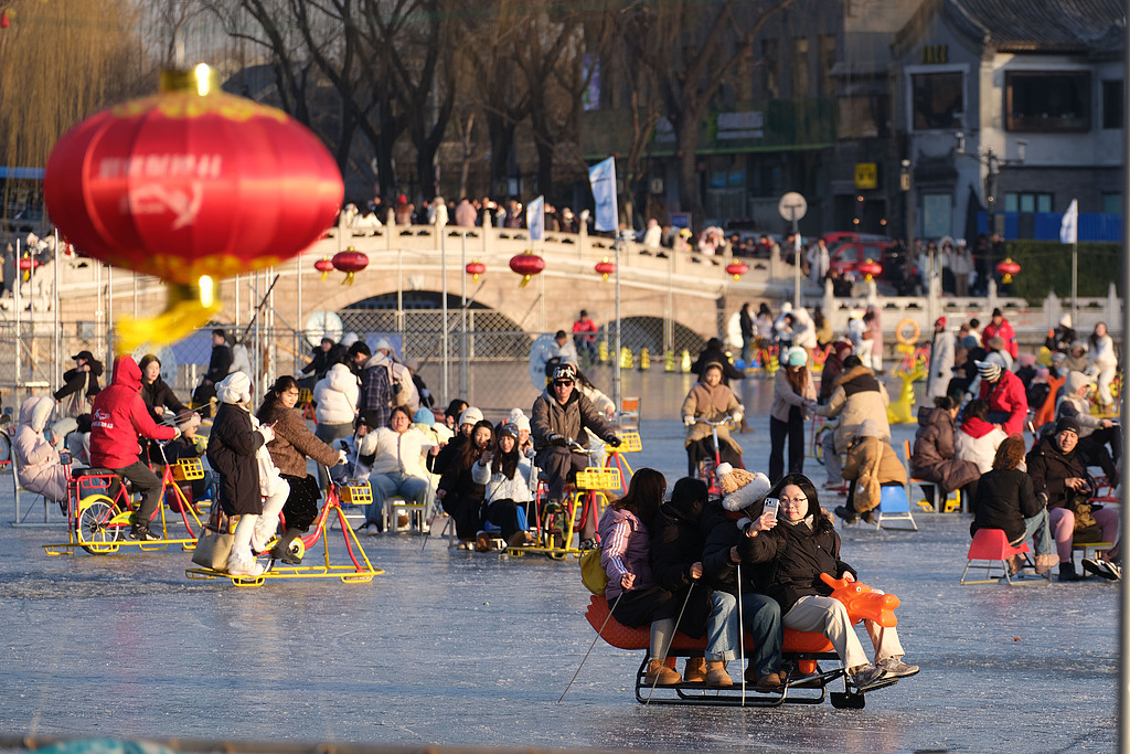 La patinoire Shichahai de Pékin, vue le 12 janvier 2026. /VCG