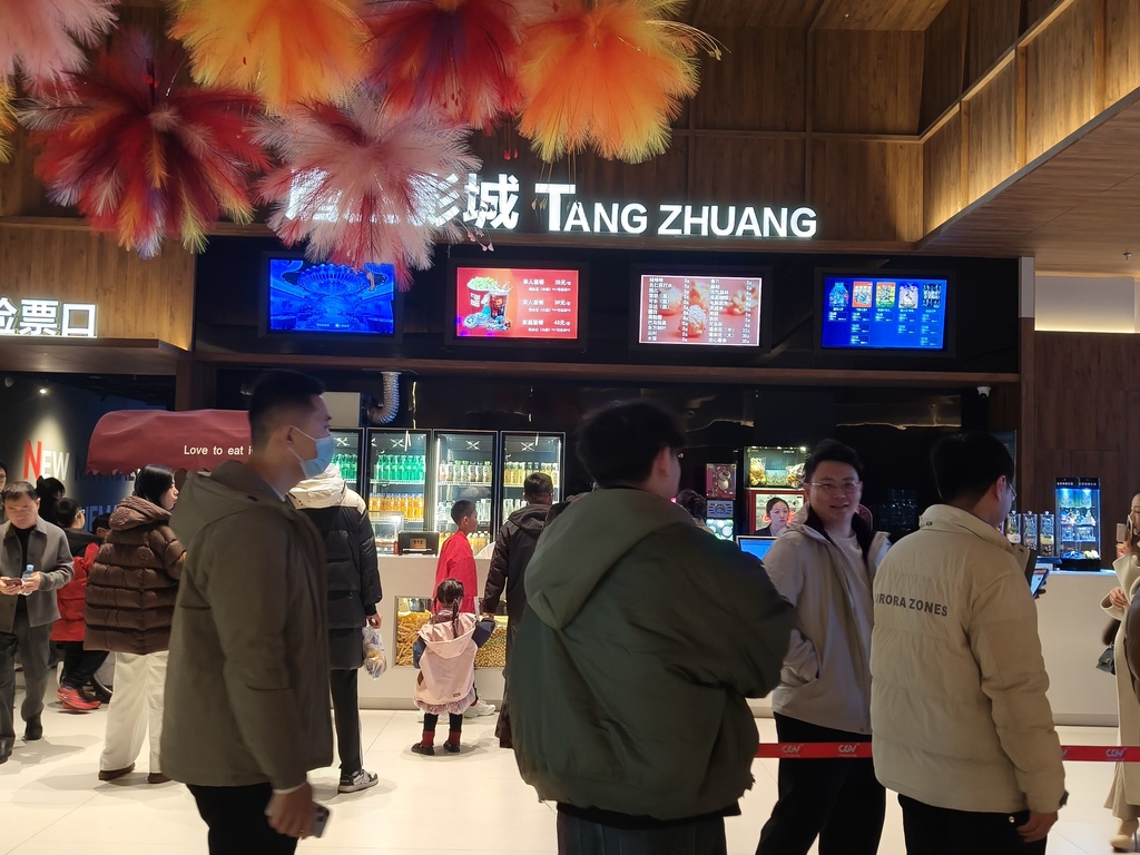 Le public fait la queue pour acheter des billets et regarder les films à Zibo, province du Shandong, le 17 février 2026. /VCG