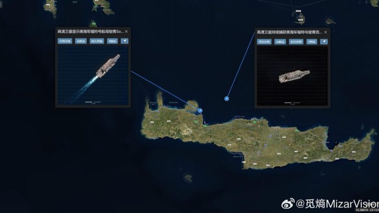 Chinese company photographs US aircraft carrier movements in the Middle East