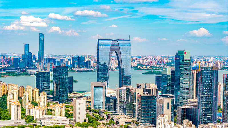 Photo d'archives du parc industriel de Suzhou, à Suzhou, dans la province du Jiangsu (est de la Chine). /VCG