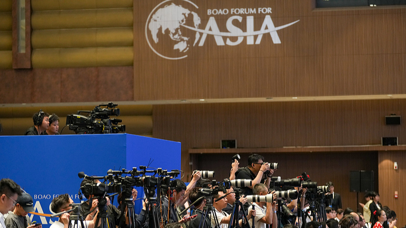 Le Forum mondial de développement des ports de libre-échange a débuté à Boao, Hainan, dans le cadre de la conférence annuelle 2026 du Forum de Boao pour l'Asie, le 24 mars 2026./VCG