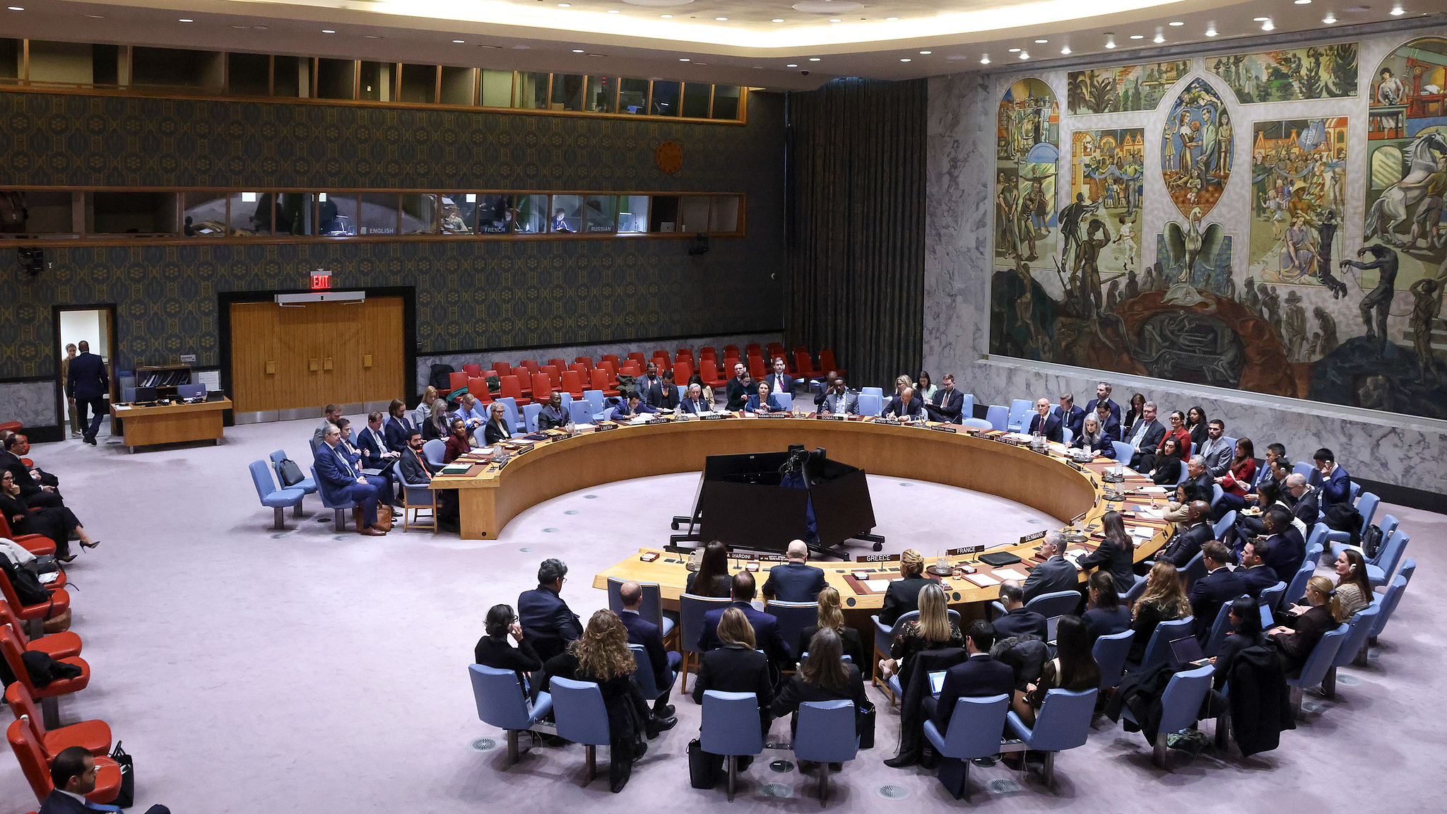 Le Conseil de sécurité de l'ONU se réunit pour discuter de la Syrie et du Moyen-Orient au siège de l'ONU à New York, aux États-Unis, le 18 mars 2026. /VCG