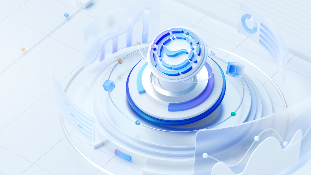 Une représentation graphique du système d'exploitation informatique Origin Pilot. /Origine Quantum Cloud