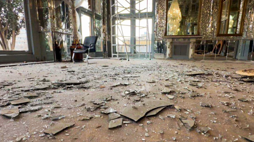 Le palais du Golestan, classé au patrimoine mondial de l'UNESCO, subit des dégâts suite aux frappes militaires américano-israéliennes. /VCG