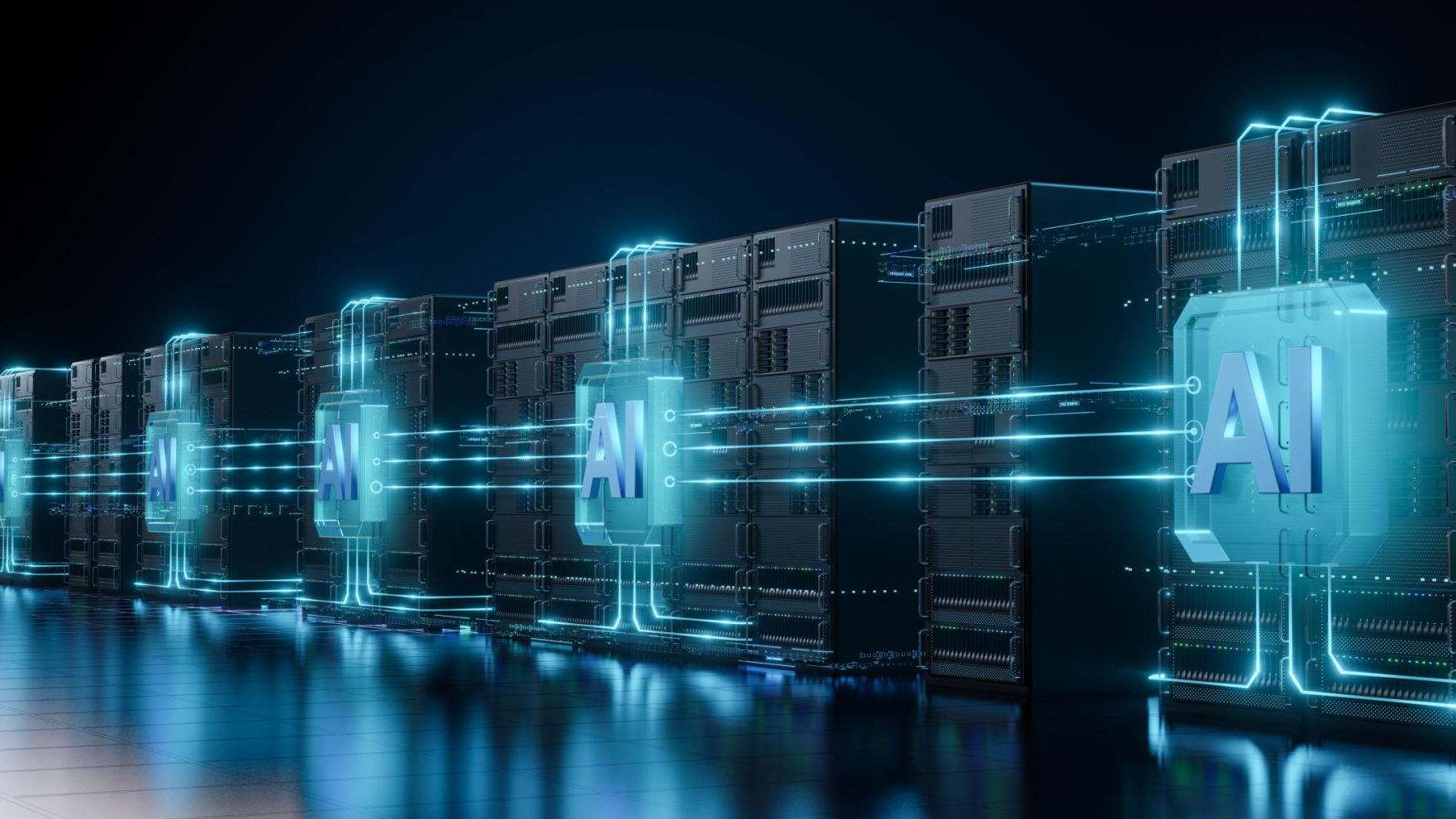 Image générée par l’IA du centre de données IA.