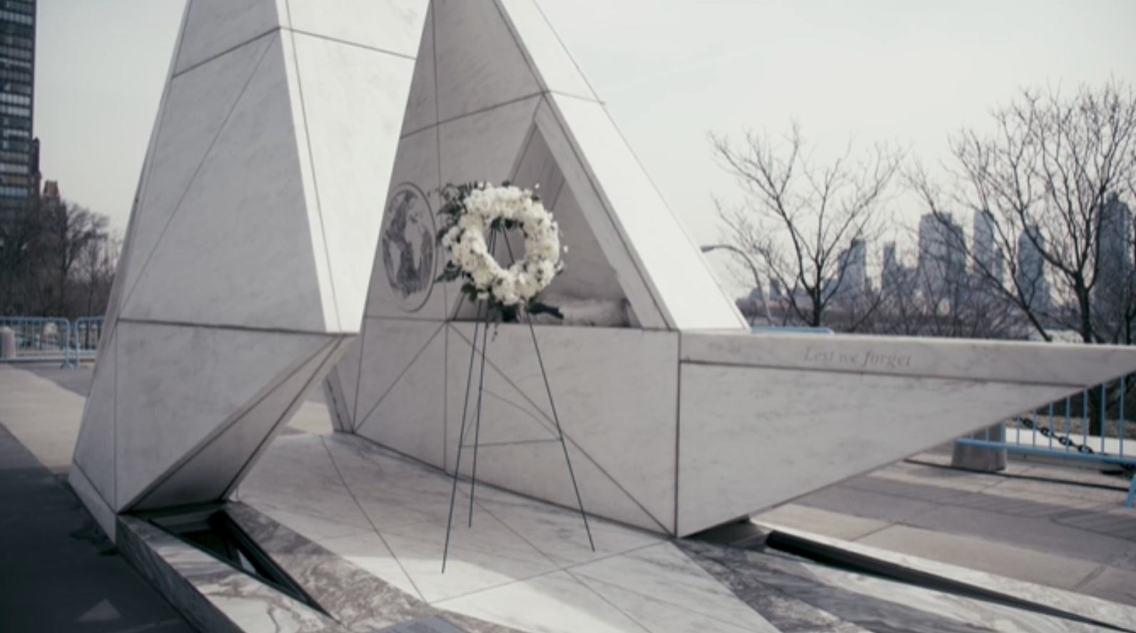 La sculpture commémorative de l'esclavage de l'Arche du Retour à New York, États-Unis, le 25 mars 2026. /ONU 