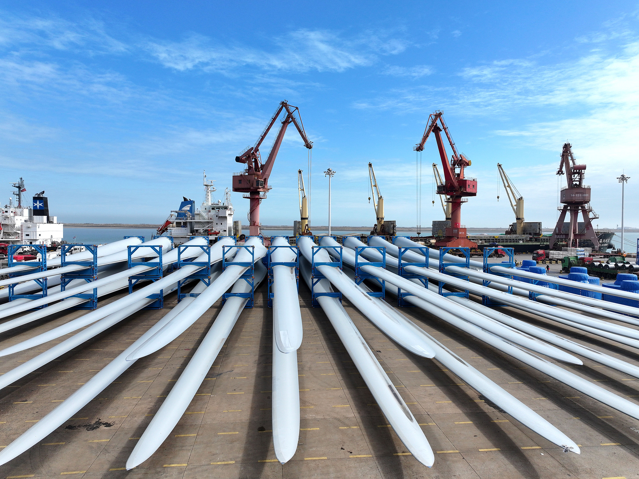 Vue d'une installation portuaire de la ville de Lianyungang, province du Jiangsu, Chine, 14 avril 2026. /VCG