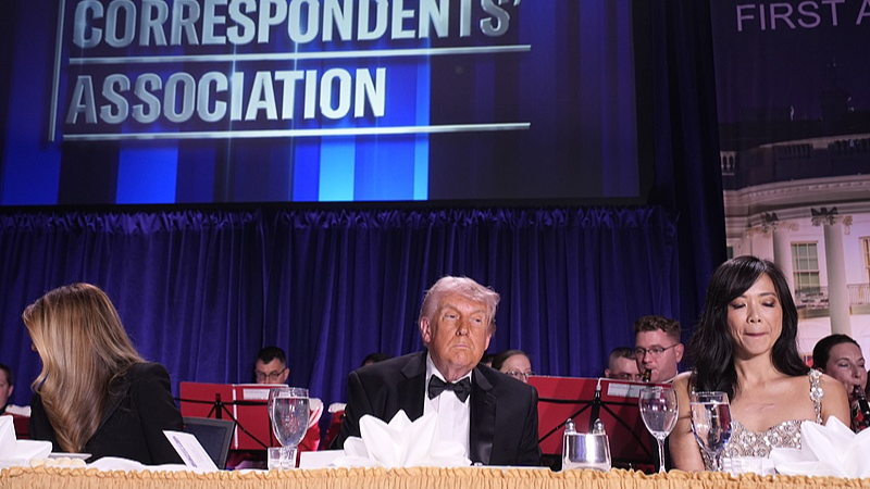 Le président américain Donald Trump participe au dîner de l'association des correspondants de la Maison Blanche à l'hôtel Washington Hilton à Washington, DC, le 25 avril 2026. /CFP