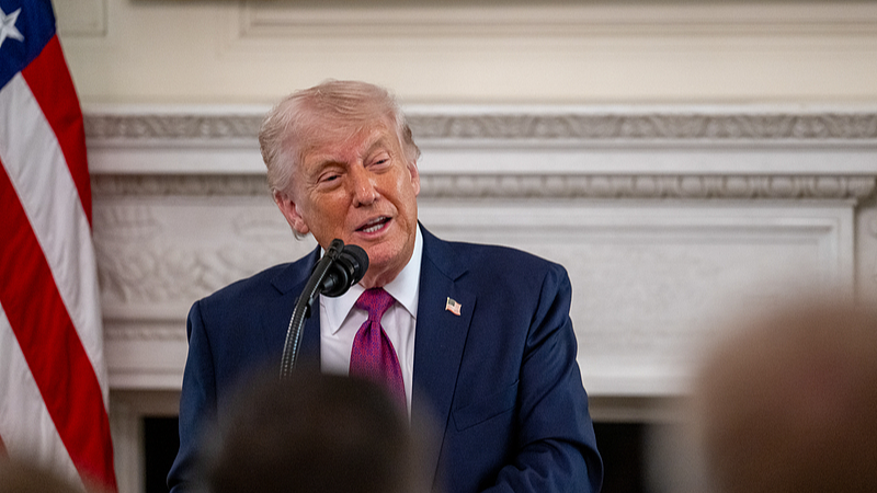 Le président américain Donald Trump s'exprime à la Maison Blanche à Washington, DC, États-Unis, le 21 avril 2026. /VCG