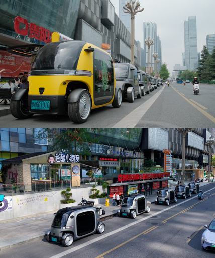 Une flotte de RoboBuses dans les rues de Guiyang, province du Guizhou, sud-ouest de la Chine. /PIX Déplacement