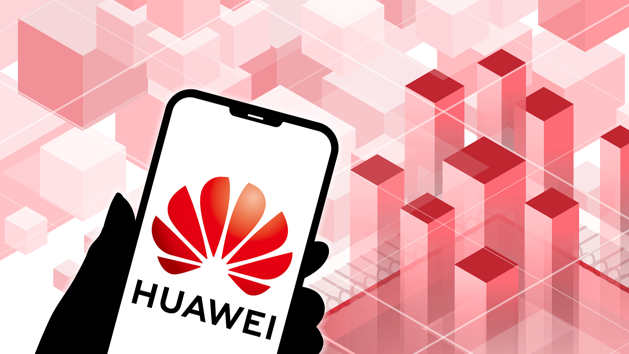 Un logo Huawei sur l'écran. /VCG
