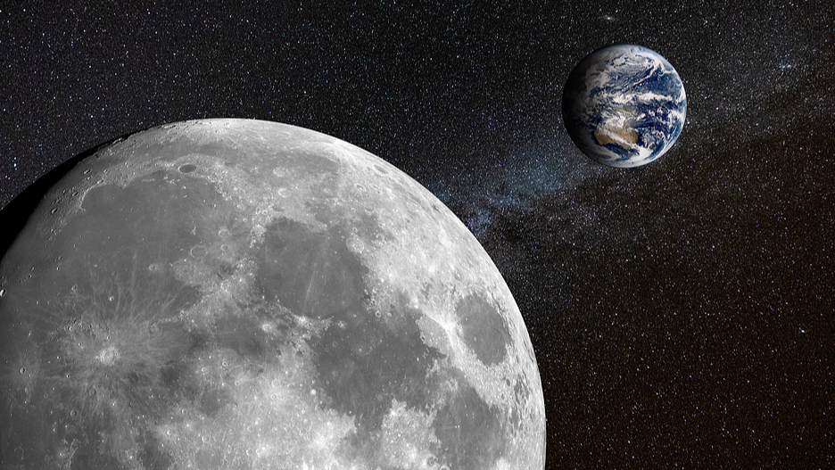 Une illustration de la Terre et de la Lune. /VCG