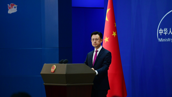 Le porte-parole du ministère chinois des Affaires étrangères, Guo Jiakun, répond aux questions lors d'une conférence de presse régulière le 12 mai 2026. /Ministère chinois des Affaires étrangères