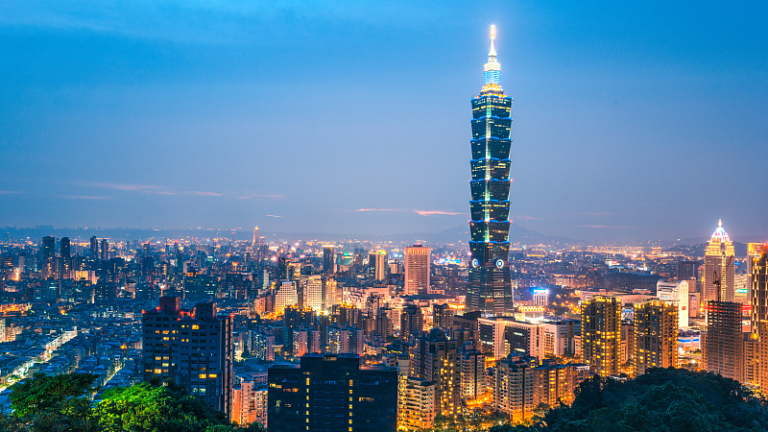 Une vue aérienne de la ville de Taipei, dans la région chinoise de Taiwan. /CFP