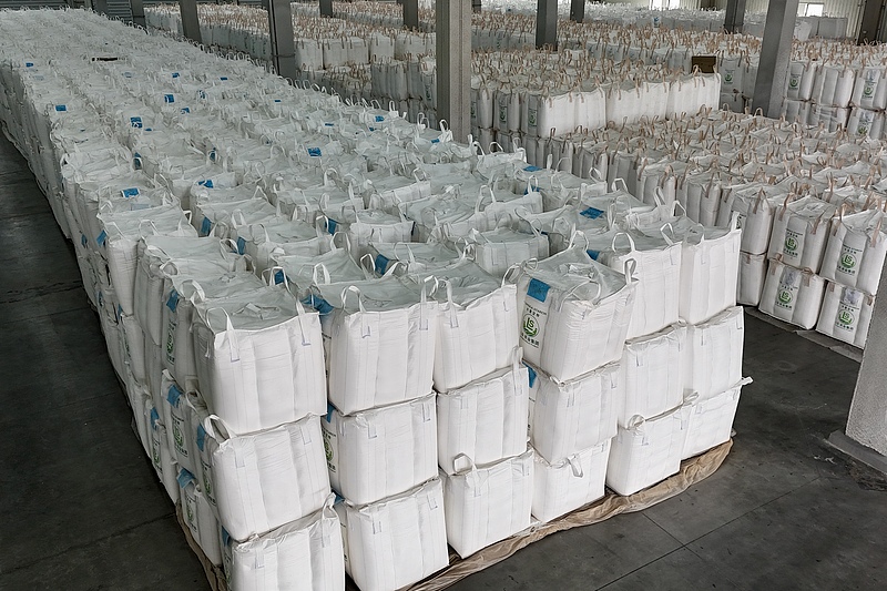 Le centre de distribution d'amidon de manioc de l'ASEAN de Zhengzhou, dans la zone économique de l'aéroport de Zhengzhou, dans la province du Henan, au centre de la Chine, le 28 mars 2026. /CFP