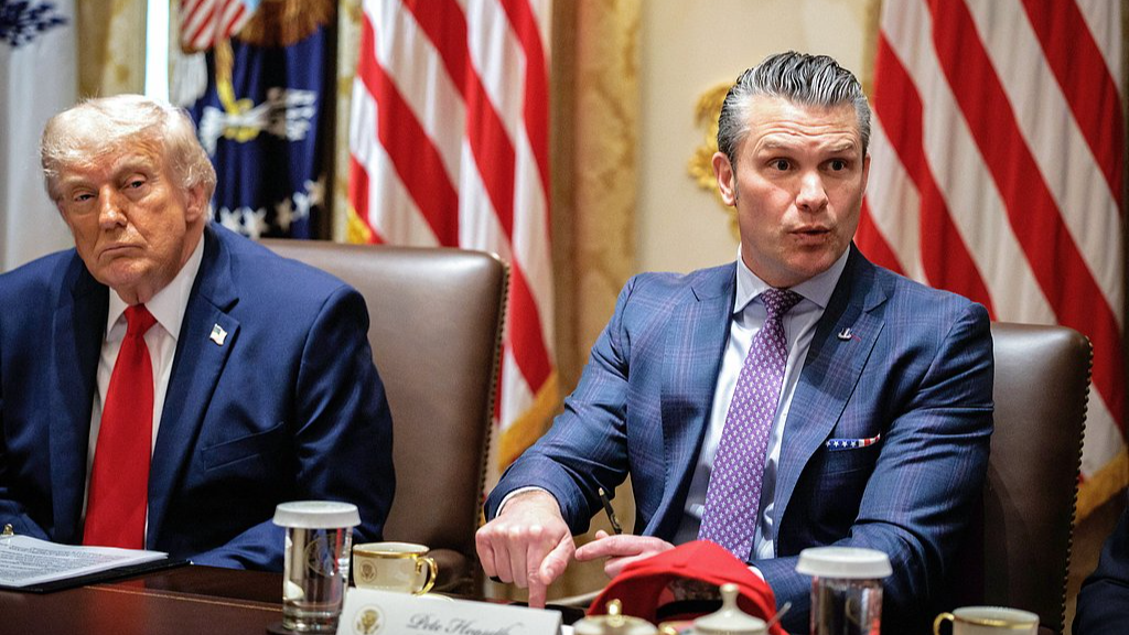Le président américain Donald Trump tient une réunion du Cabinet dans la salle du Cabinet de la Maison Blanche à Washington, DC, États-Unis, le 27 mai 2026. /VCG