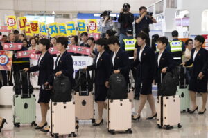 North Korean footballers in the South for the first time after 8 years