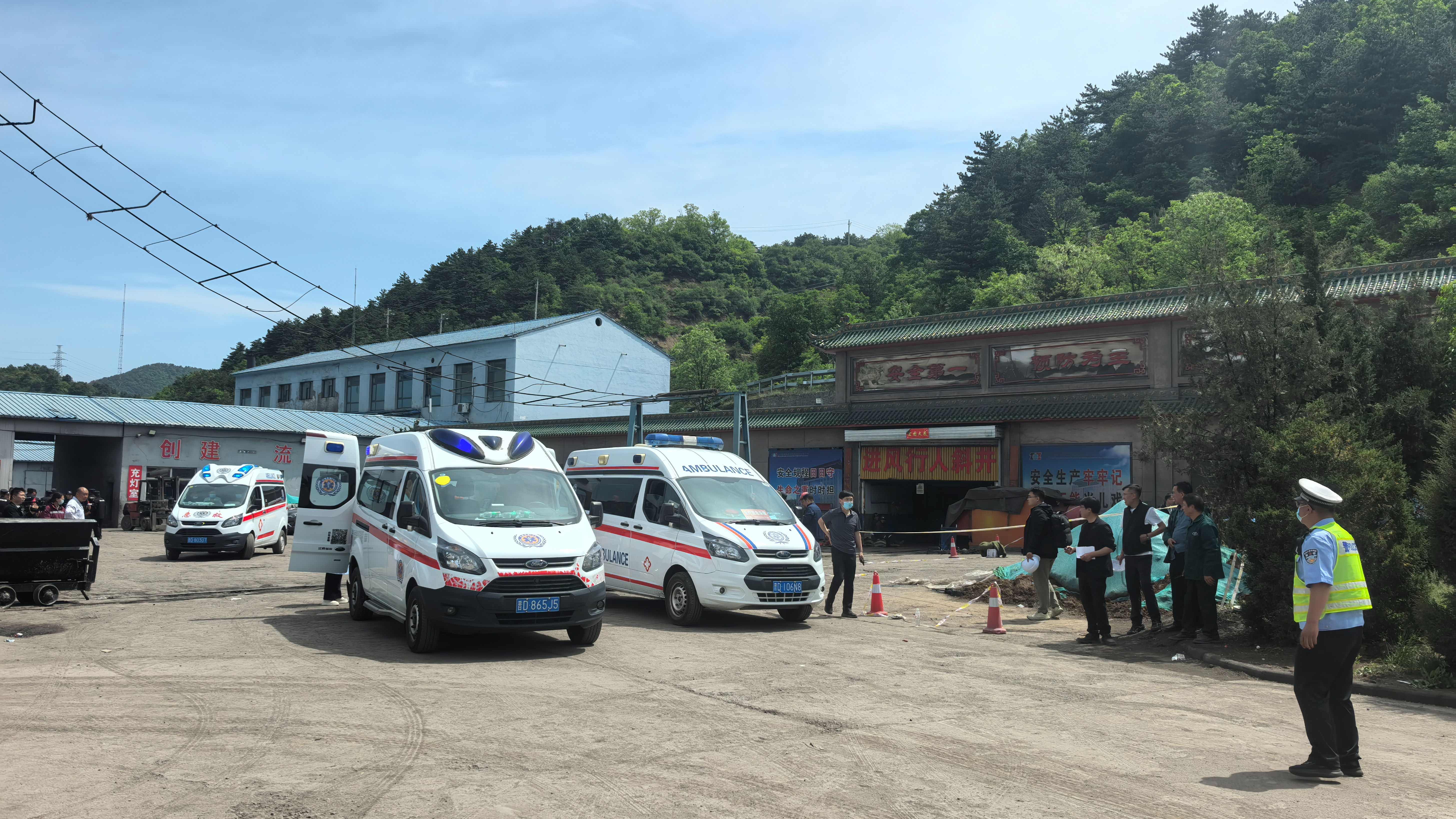Opérations de sauvetage en cours sur le site d'un accident minier dans la province du Shanxi (nord de la Chine), le 23 mai 2026. /CMG
