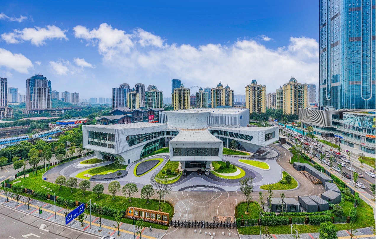 Le complexe de studios de production cinématographique de Yongchuan accueillera la cérémonie d'ouverture de la Semaine internationale du film d'animation de Chongqing. /CMG