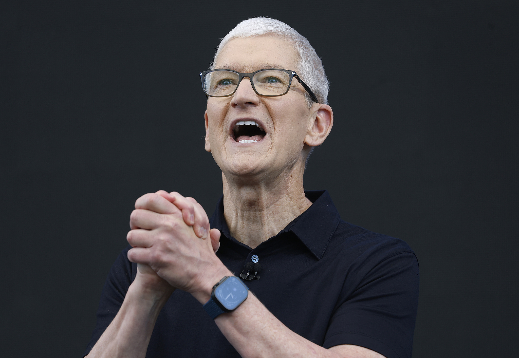 Le PDG d'Apple, Tim Cook, prononce son dernier discours d'ouverture lors de la Apple WWDC à Apple Park à Cupertino, Californie, États-Unis, le 8 juin 2026. /VCG