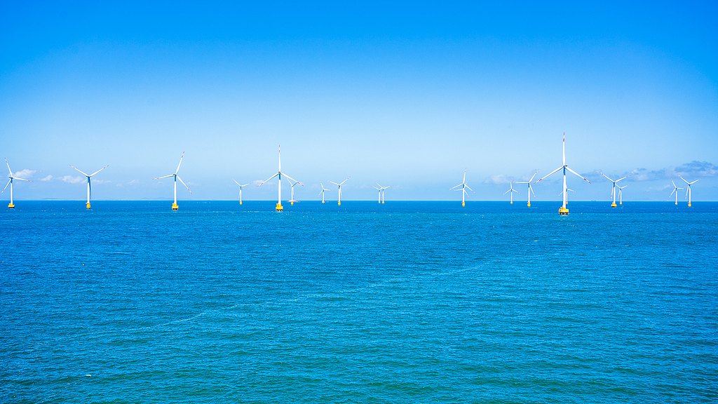 Éoliennes offshore à Pingtan, une île de la province du Fujian, en Chine, le 4 octobre 2025. /VCG