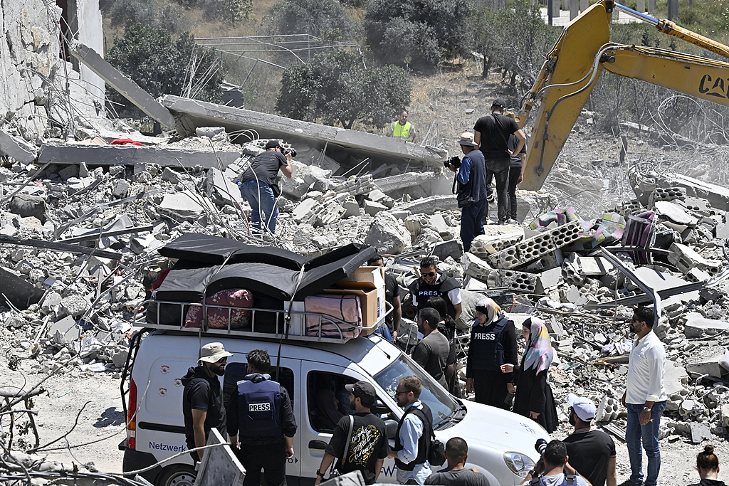 Des familles libanaises déplacées retournent au village de Touline dans le district de Marjayoun au sud du Liban, le 16 juin 2026. /VCG