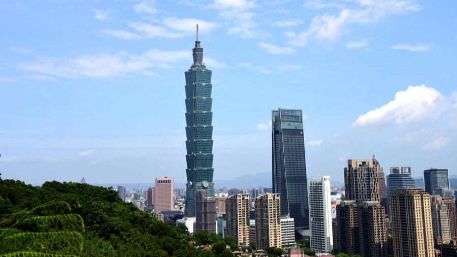 Gratte-ciel Taipei 101 à Taipei, à Taiwan (sud-est de la Chine), le 21 juillet 2019. /Xinhua