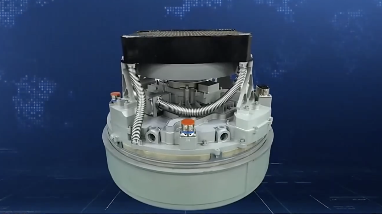 Une capture d'écran de l'animation du moteur électrique d'aviation AEE25. /CMG