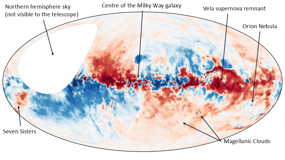 La plus grande carte magnétique de l’univers – cinq fois plus grande que tous les efforts précédents réunis. /CSIRO