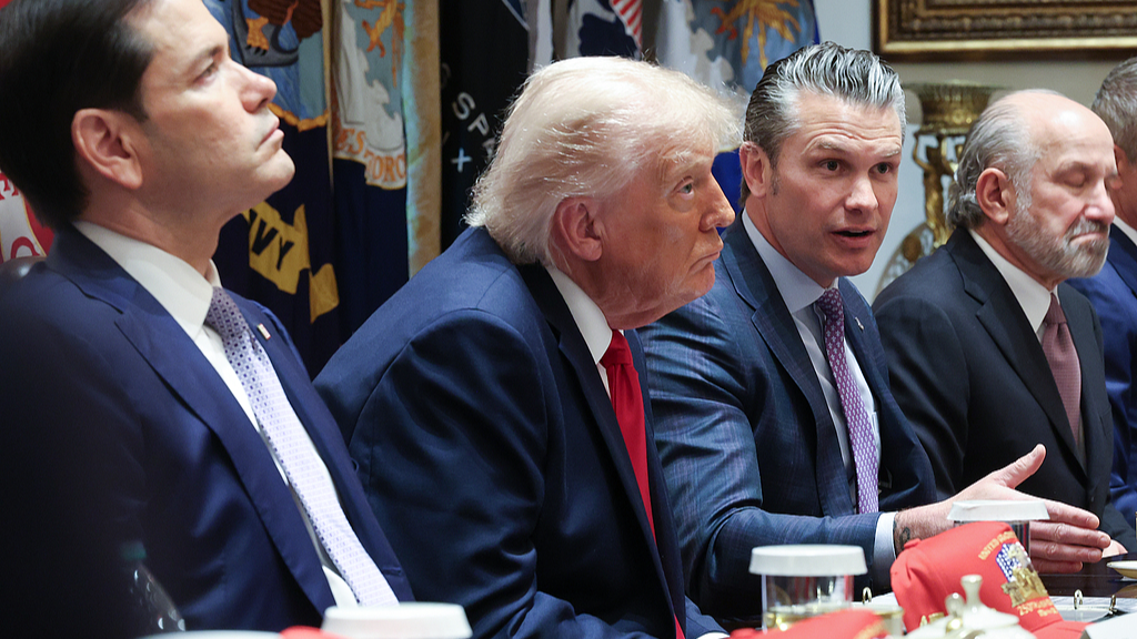 Le président américain Donald Trump lors d'une réunion du Cabinet dans la salle du Cabinet de la Maison Blanche à Washington, DC, États-Unis, le 27 mai 2026. /VCG