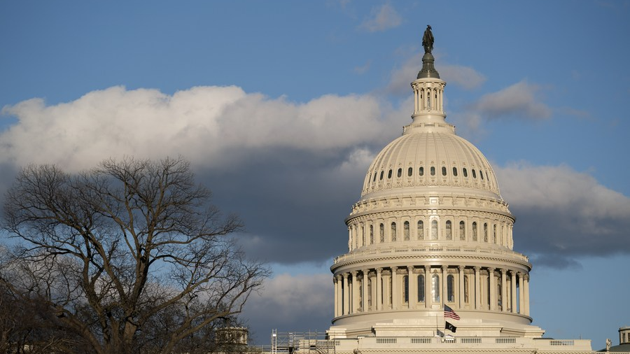 Photo prise le 28 mars 2022, montrant le bâtiment du Capitole à Washington, DC, aux États-Unis. /Xinhua