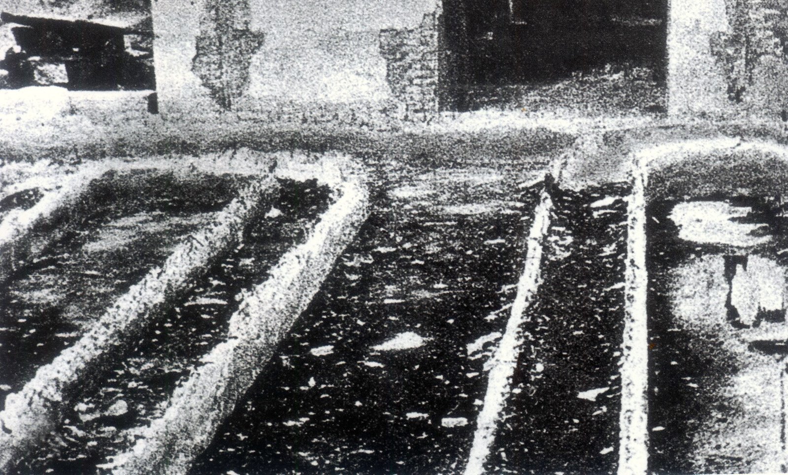 Vestiges de la salle d'autopsie de l'unité japonaise 731./CFP