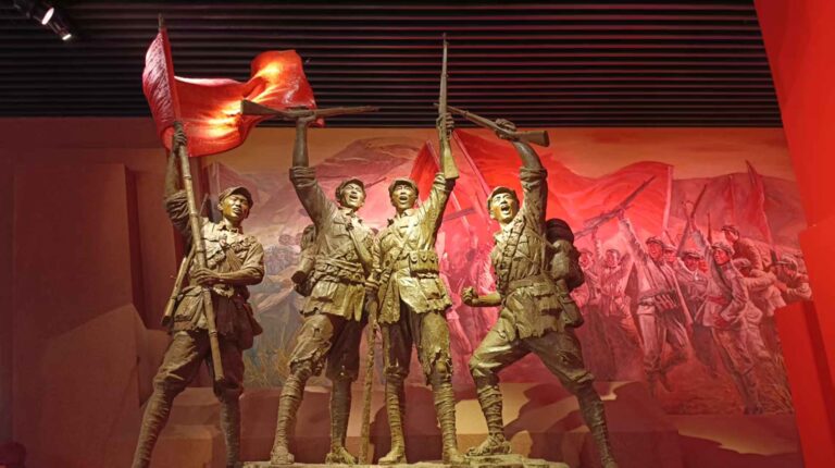 À l'intérieur du mémorial révolutionnaire de Yan'an