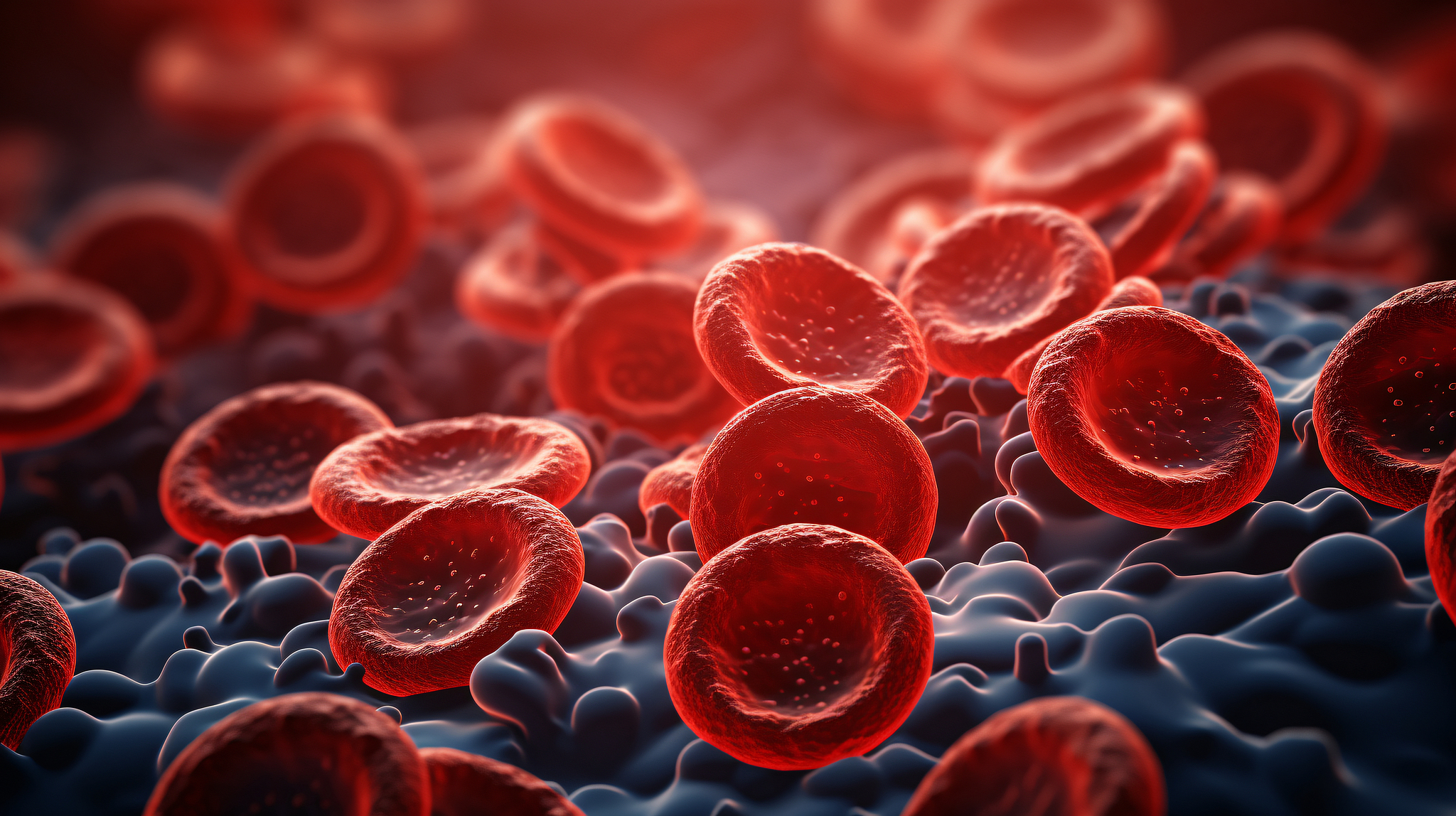 Une illustration générée par l’IA des globules rouges humains. /VCG