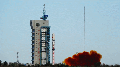 Une fusée Longue Marche-4B, transportant le satellite Haiyang-2E, décolle du Centre de lancement de satellites de Jiuquan, le 2 juillet 2026. /CMG