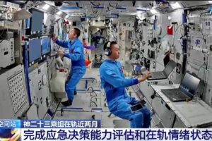 L&rsquo;équipage chinois du Shenzhou-23 termine ses interventions d&rsquo;urgence et ses tests d&rsquo;émotion