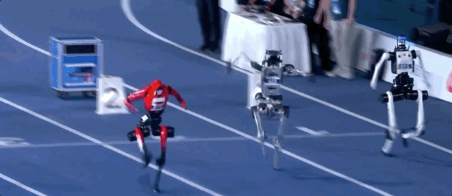 Des robots humanoïdes participent à une course de 100 mètres. /CMG