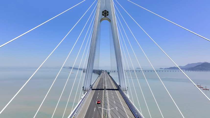 Une vue du pont Zhoudai. /CGTN