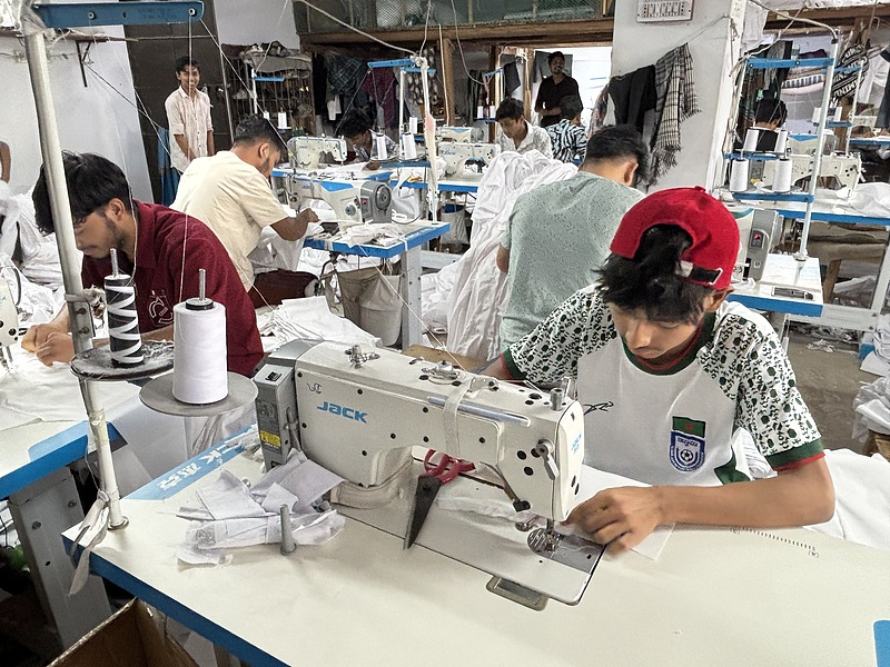 Une usine de confection à Dhaka, au Bangladesh, le 16 mars 2026. /CFP